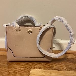 🎉HP🎉 Tory Burch Marsden Light Oak Leather Chain Strap Satchel Tote Bag